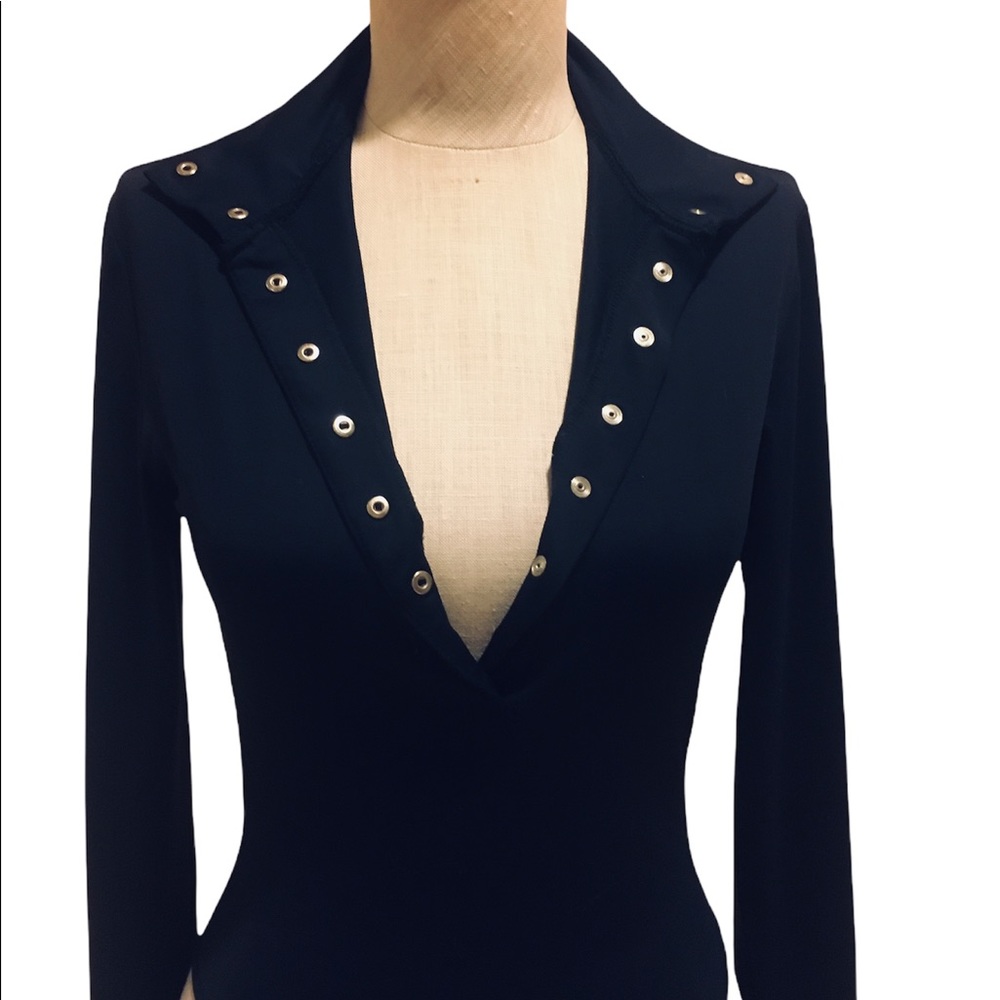 Vintage Versace plunge neck Top bodysuit